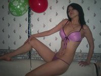 Russian amateur girl posing at home