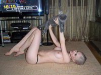 Sexy russian amateur blonde posing nude