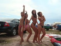 Very hot amateur girl and her friends