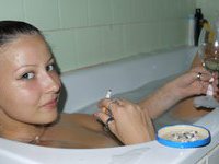 My wife in bath