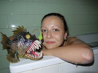 My wife in bath