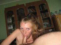 Sweet blowjob from russian wife