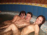 Russian swingers at sauna