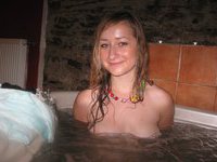 Two amateur girls in jacuzzi