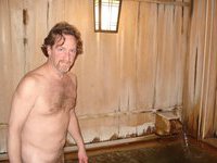 In sauna with cute asian slut