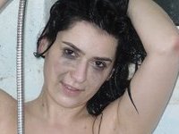 Sexy amateur brunette in shower