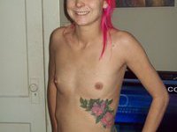 Tattooed amateur girl