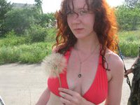 Russian amateur redhead slut