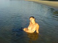 Amateur GF topless at beach