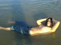 Amateur GF topless at beach