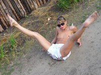 Russian amateur GF nude outdoors
