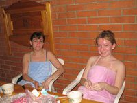 Amateur girl at sauna