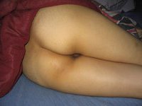Asian girl nude on bed