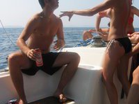 Passionate fucking on a boat