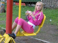 Young blonde russian girl showing everything