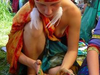 Many nude pics from hippie festival in Russia