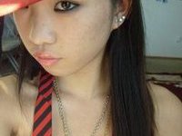 Asian babe making hot self pics
