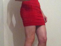 Wife in a red dress