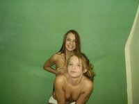 Amateur teens in first photoshoot