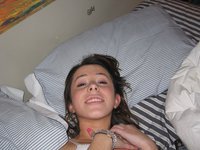 Blowjob from cute amateur teen babe