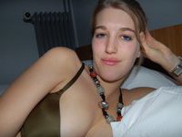 Blowjob from cute amateur blonde babe