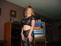 Blonde amateur MILF exposing her big tits