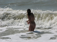 Amateur GF nude at beach