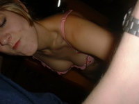 Blowjob from young amateur blonde