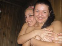 Two russian GFs at sauna