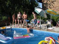 Party near pool