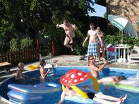 Party near pool