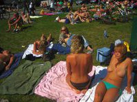 Two amateur girls sunbathing topless