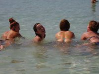 Four amateur moms at vacation