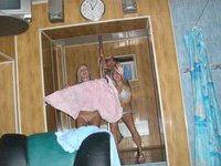 Six russian amateur girls at sauna