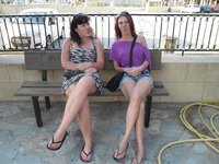 Two amateur moms at vacation