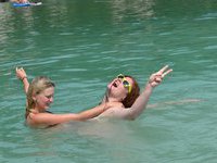 Two amateur couple at vacation