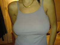 Busty amateur wife exposing her tits