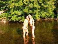 Two amateur GFs at forest