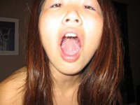 Asian amateur slut playing with my dick