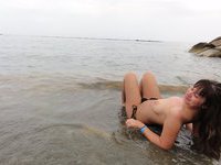 My wife posing nude for me at vacation