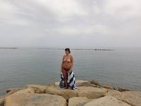 My wife posing nude for me at vacation