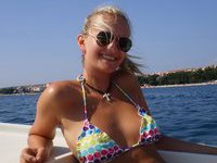 Amateur blonde at vacation