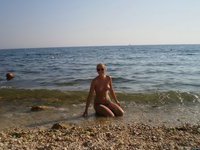 Amateur blonde at vacation