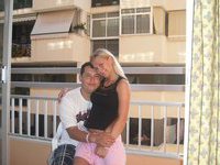Amateur blonde wife at vacation