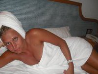 Amateur blonde wife at vacation