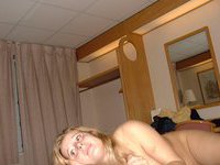 Blowjob from amateur blonde wife