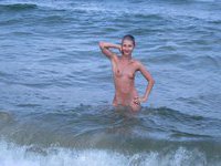 My wife naked at beach