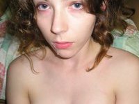 Curly amateur wife sucking dick