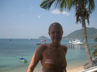 Blonde amateur wife at vacation