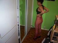 Girl with nice ass posing in heels